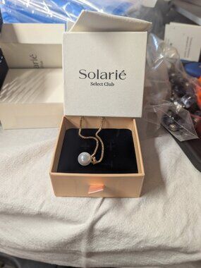 Solarié Pearl Pendant Necklace with Gold Chain - 25% Off When You Bundle 5+